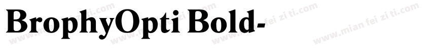 BrophyOpti Bold字体转换